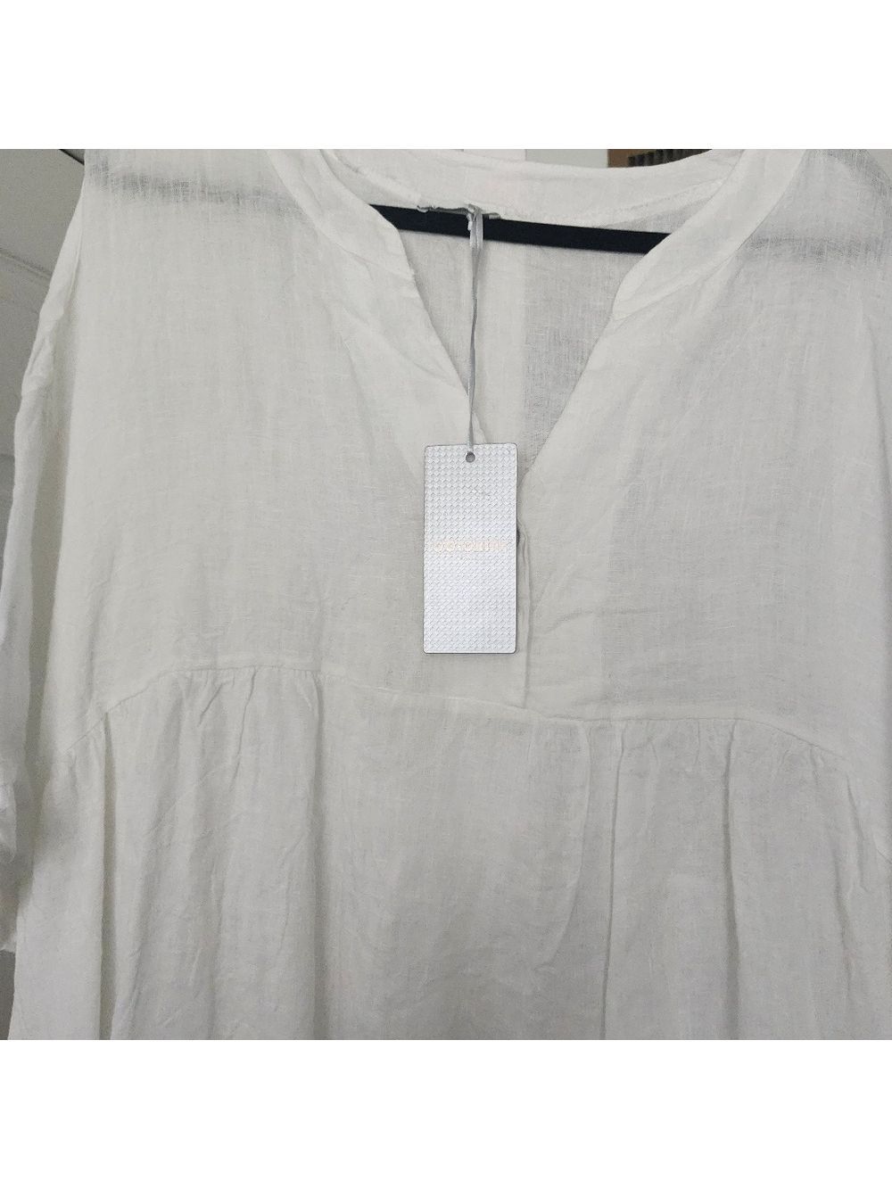 NWT Pure White Linen Dress made in Italy - Picture 3 of 4